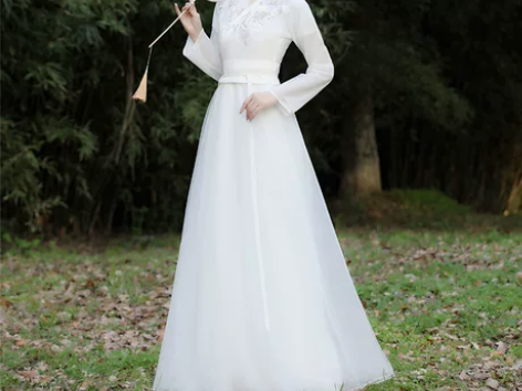 古装白色汉服女飘逸超仙气襦裙原创正品中国风...