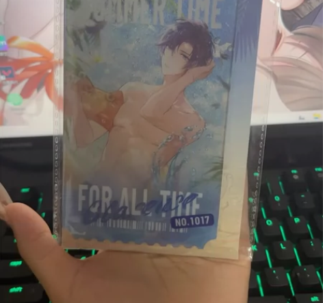 时光中的绘旅人司岚湛蓝海岛亚克力票根 在上...