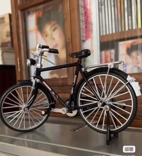 摆件客厅复古单车装饰品二八大杠自行车模型玩...