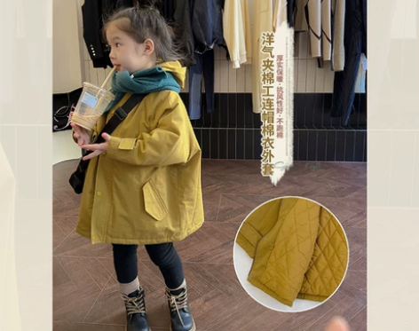 【年货节年终福利款】夹棉冲锋衣中大童连帽工...