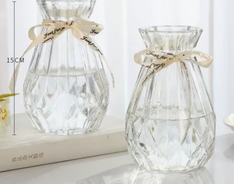 【11元两个】创意花瓶玻璃透明水养客厅摆件...