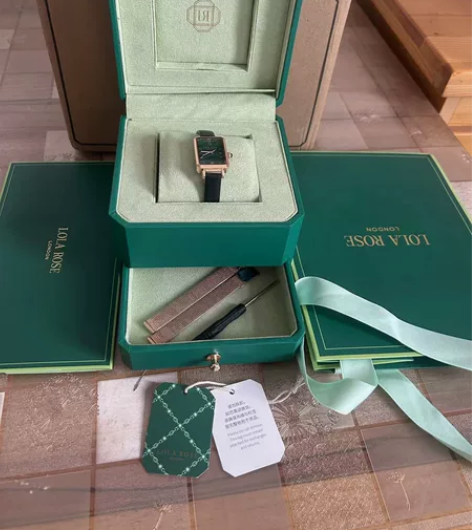 正品！LOLA ROSE罗拉玫瑰小绿表女表...