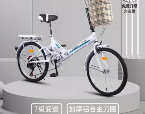 可折叠可变档便携自行车，买来就骑过3次，基...