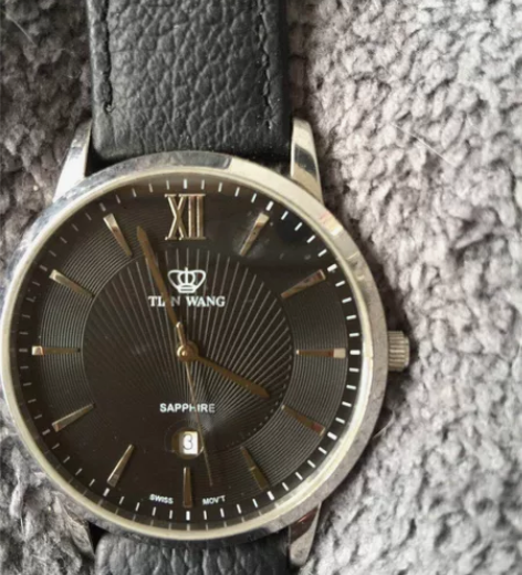 超薄天王石英男表，外径39，厚度7毫米，蓝...