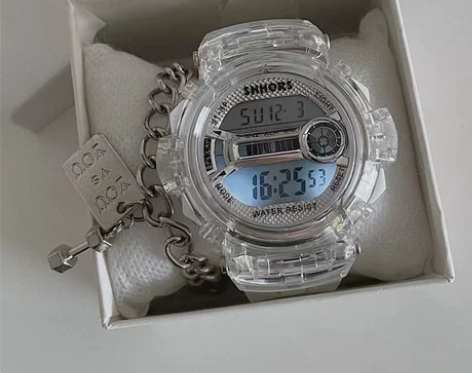 ?透明手表女款高颜值百搭小众初高中学生网红...