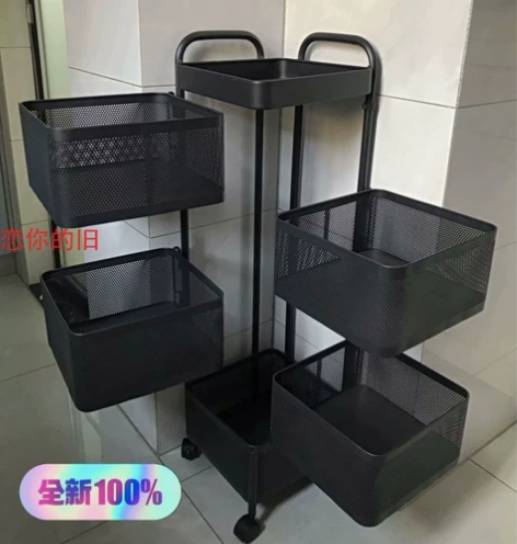 全新 最后6套 厨房蔬菜置物架多层落地圆形...