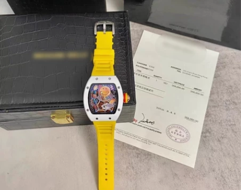 富兰克林黄色彩虹糖果色笑脸系列手表外贸同款...