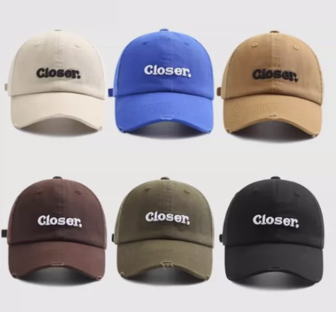 新款破洞立体绣字母软顶棒球帽女韩版ins潮...