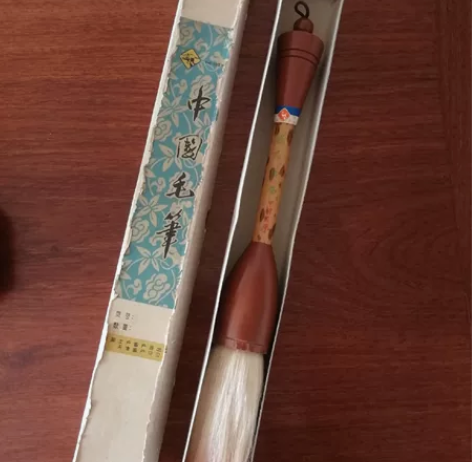 天津产长城牌大毛笔中国毛笔大斗笔旧毛笔 盒...