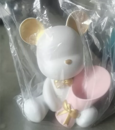 创意捧花暴力熊客厅摆件家居玄关桌面酒柜装饰...