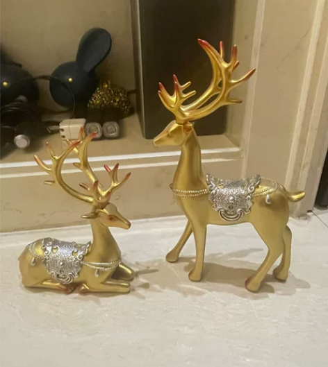 金色小鹿装饰家居客厅电视柜酒柜摆放 感兴趣...