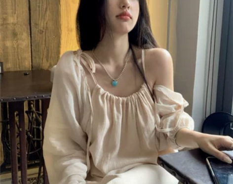 大码复古温柔风长款吊带连衣裙女修身百搭吊带...