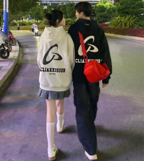 100%重磅纯棉国潮美式oversize连...