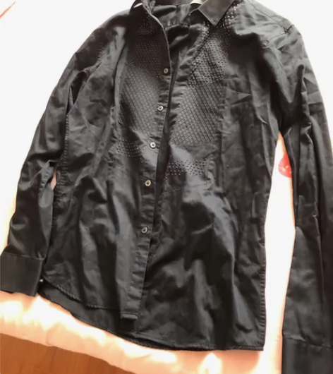 25包邮转170码男士黑色长袖衬衣，穿过限...