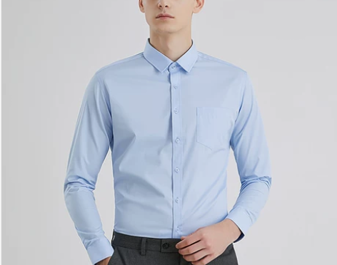 白衬衫男长袖免烫商务正装修身韩版职业上班男...