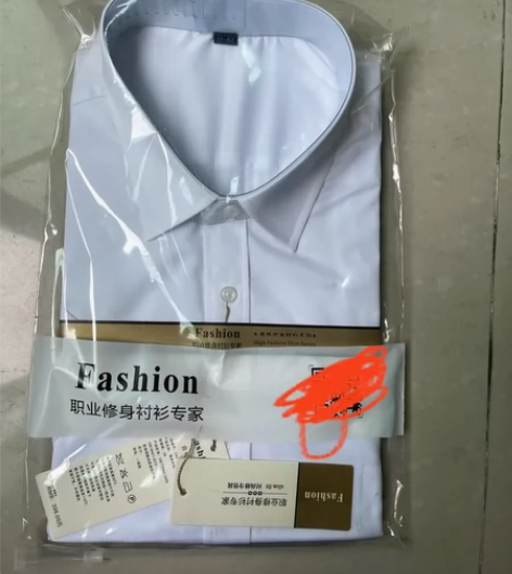 男士白色短袖棉衬衫，高品质高货，60%棉，...