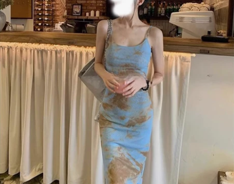 纯欲辣妹风吊带连衣裙子女夏季2023新款法...