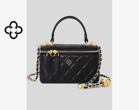 卡思乐包包女2024新款羊皮手提单肩包菱格...