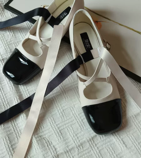 【全新】「妙侣」天鹅之梦~粗跟芭蕾风玛丽珍...