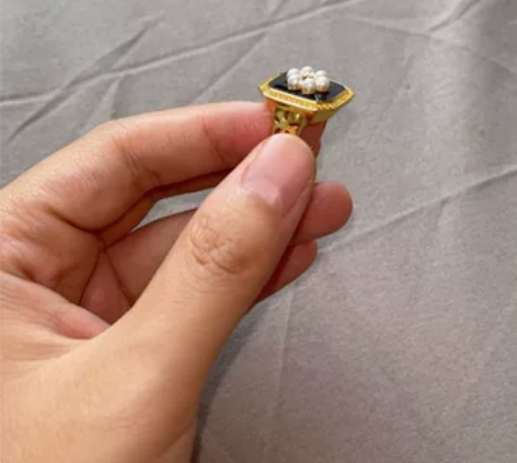 仲夏夜之梦，《夜的第七章》金色方形戒指轻奢...