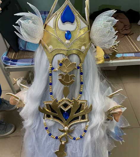 貂蝉金色仲夏夜COS华改头冠 素慕里华改头...