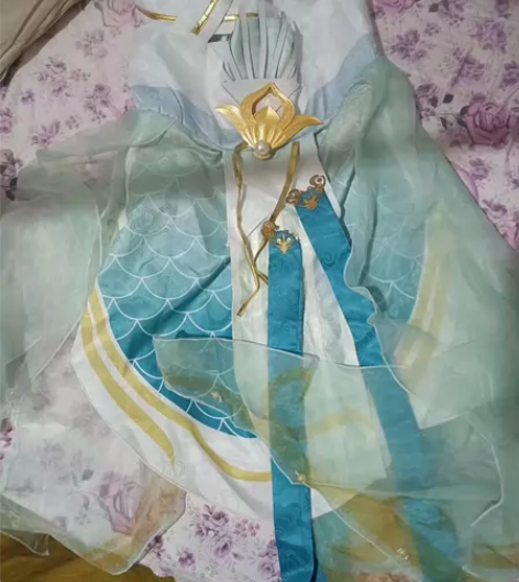 鱼丸家游龙清影西施cos 衣服假发配饰水晶...