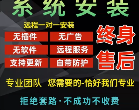 远程安装电脑系统重装win7/10/11纯...