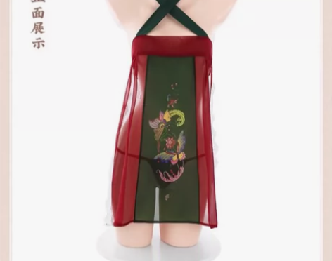 霏慕 蝶妖印染间色轻透古风裙 均码 80-...