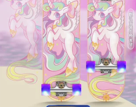 滑板初学者专业板四轮双翘女生儿童滑板车6一...