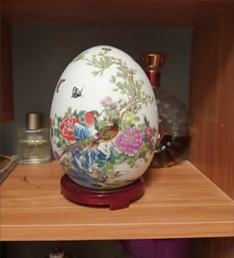 景德镇陶瓷器吉祥福蛋工艺品电视柜摆件玄关酒...