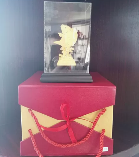 沙金年年有鱼锦鲤摆件，惟妙惟肖，精致，高端...