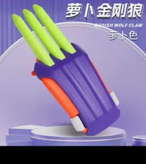 3D萝卜刀金刚狼爪玩具萝卜爪可伸缩玩具创意...