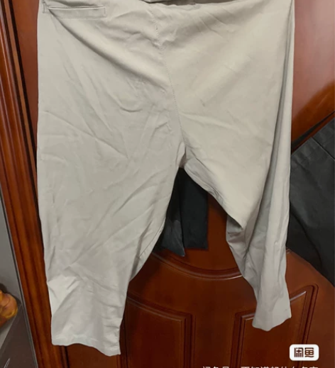 坠感阔脚裤灰色棕色七分裤宽松shu?jia...