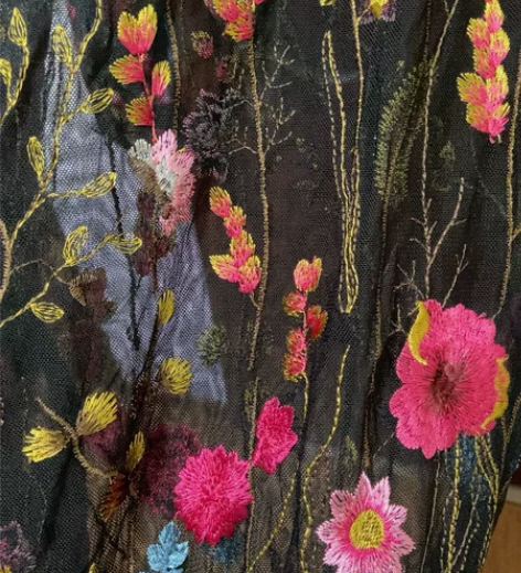 zara 3d刺绣印花罩衫透视纱裙长裙防晒...