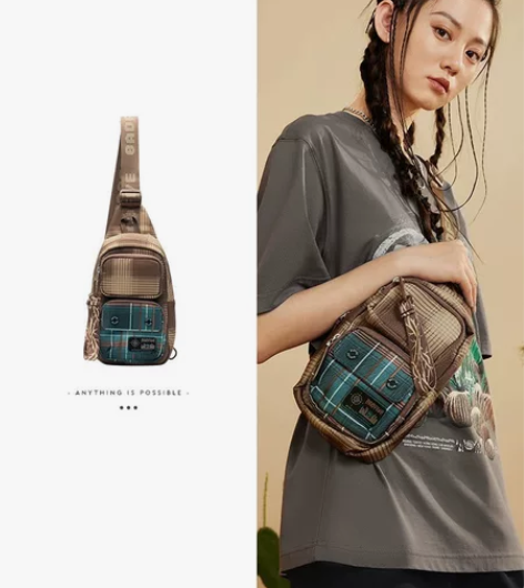 李宁2022年新男女同款反伍草木皆兵单肩运...