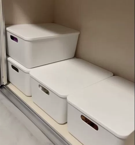 【工厂直接发货 特价包邮 】白色收纳盒带盖...