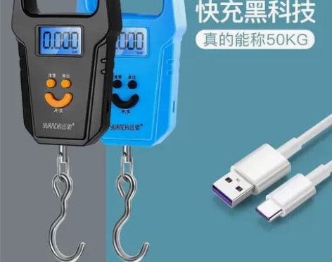 手拎高精度手提电子秤勾称10公斤随身手提式...