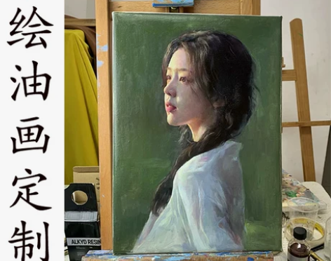 油画定制照片人物转手绘纯手工真人肖像代画风...