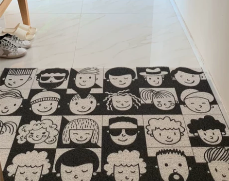 定制免洗北欧丝圈防滑地垫进门口家用门垫塑料...