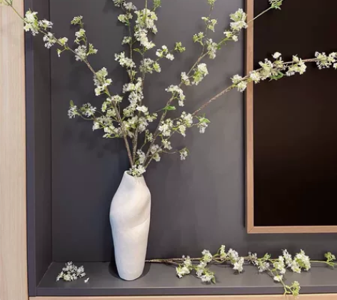 雪柳仿真花假花装饰摆件客厅摆设餐桌花摆花高...