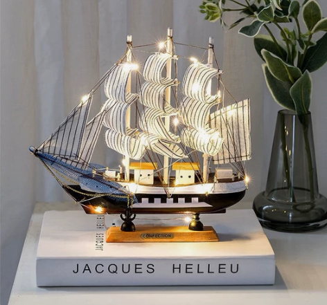 【只 有几套】一帆风顺帆船模型摆件客厅房间...
