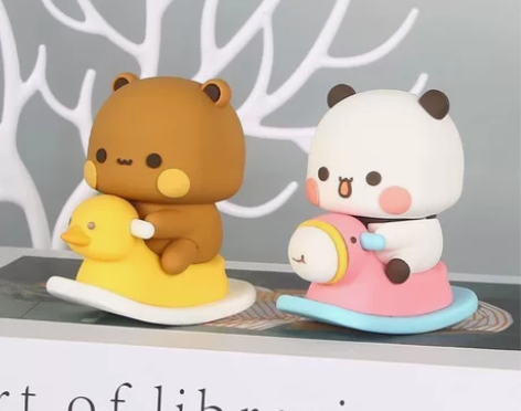 【办公桌玩具】包邮熊猫一二和布布桌面玩偶手...