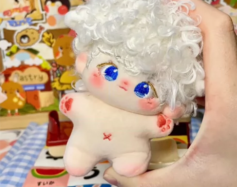 正版原创网红10cm无属性海星体棉花娃娃可...