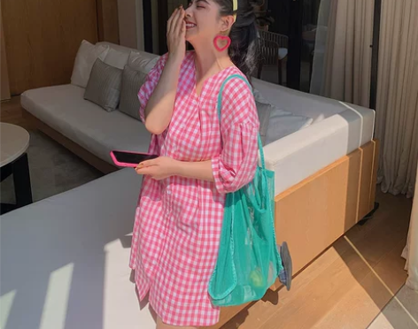 【大码女装】粉粉嫩嫩，坐等春天。 李潇洒微...