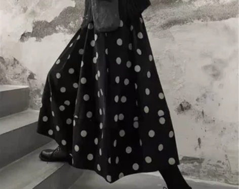 1996日系森女波点灯芯绒半身裙女秋冬小众...