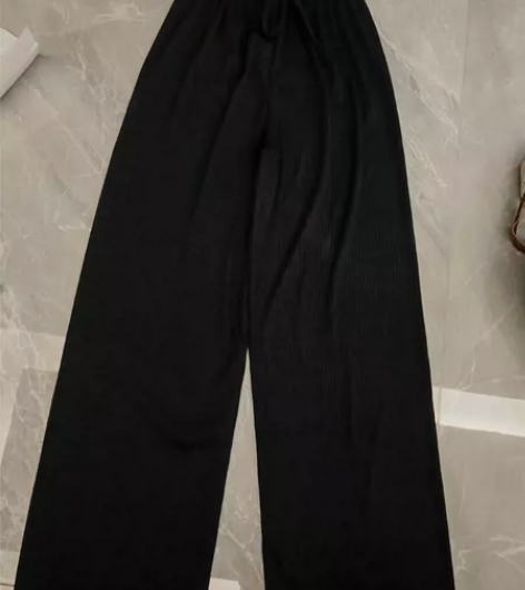 小个子阔腿裤 高腰垂感抖抖裤直筒休闲凉凉裤...