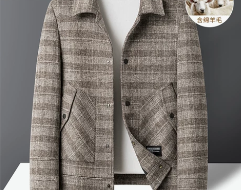 【双12价】啄木鸟男士羊毛夹克秋冬季休闲商...