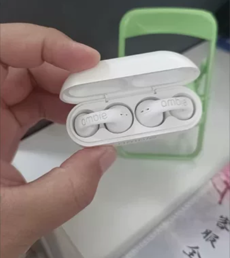 日本ambie耳机耳夹式骨传导耳机真无线运...