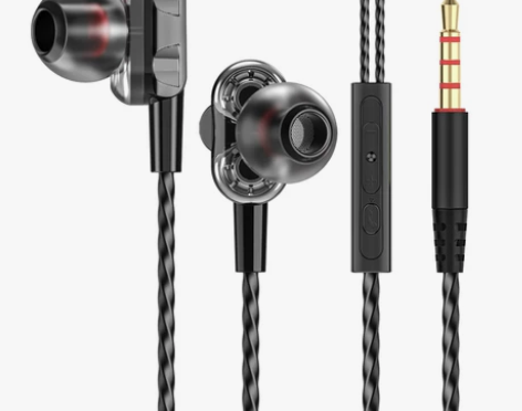 ?四核双动圈重低音炮耳机入耳式挂耳手机电脑...