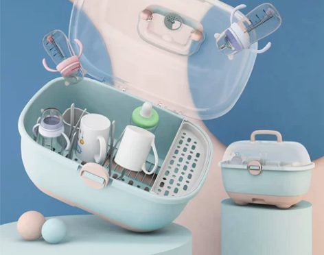 也雅奶瓶收纳箱宝宝餐具收纳盒婴儿辅食工具碗...